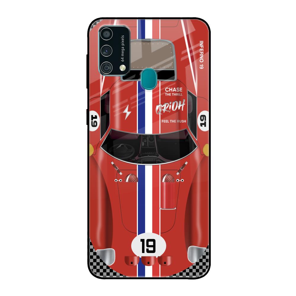Racing Vintage Samsung Galaxy F41 Glass Back Cover Online