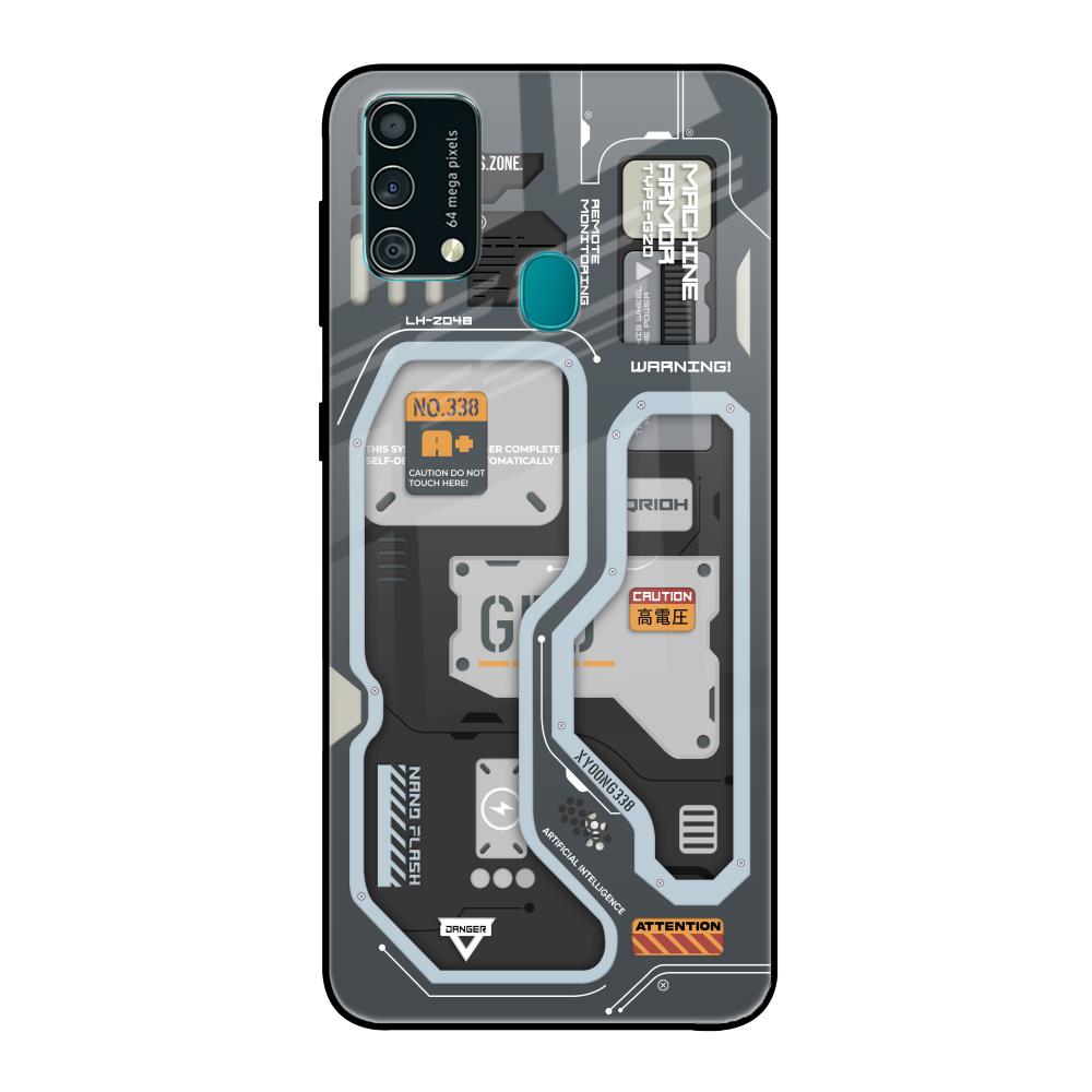 Retro Futuristic Samsung Galaxy F41 Glass Back Cover Online