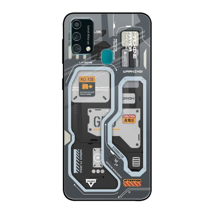 Retro Futuristic Samsung Galaxy F41 Glass Back Cover Online