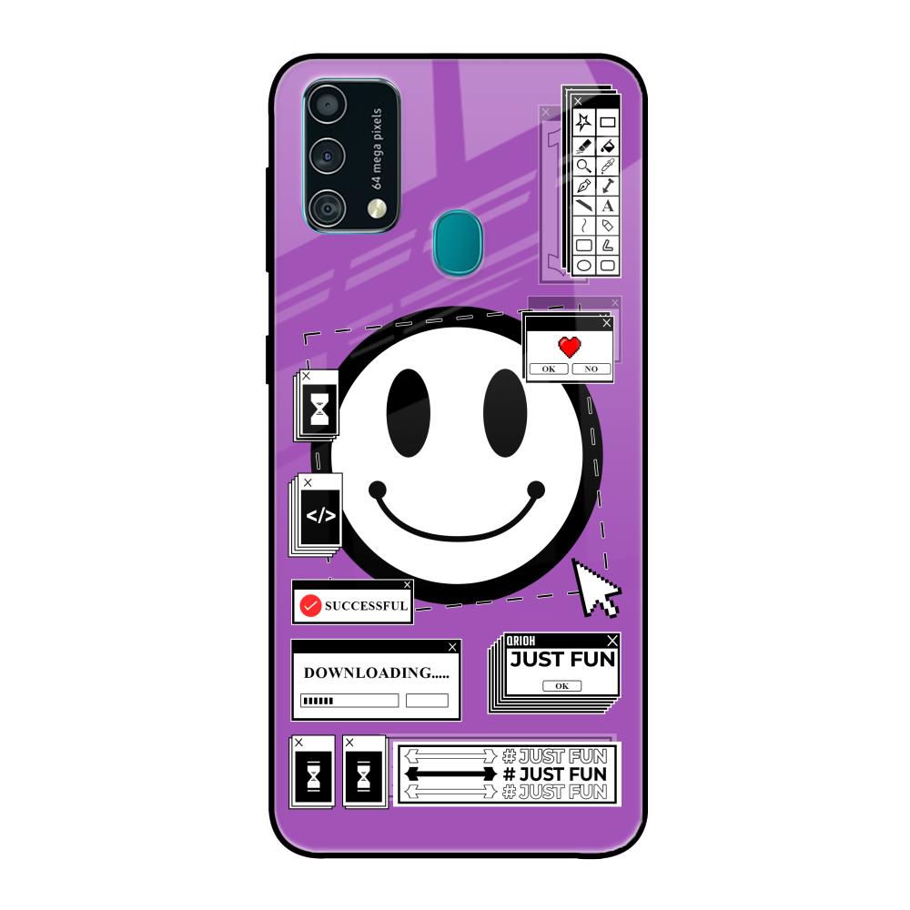 Code with Smile Samsung Galaxy F41 Glass Back Cover Online