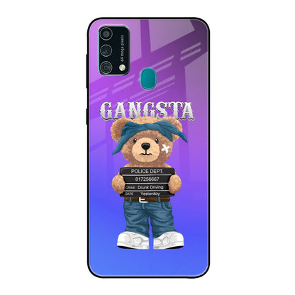 Gangsta Bear Samsung Galaxy F41 Glass Back Cover Online