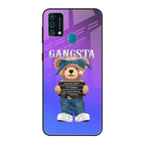 Gangsta Bear Samsung Galaxy F41 Glass Back Cover Online
