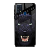 Angry Black Leopard Samsung Galaxy M31 Prime Glass Back Cover Online