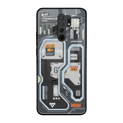 Retro Futuristic Poco M2 Glass Back Cover Online