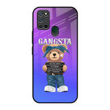 Gangsta Bear Realme 7i Glass Back Cover Online