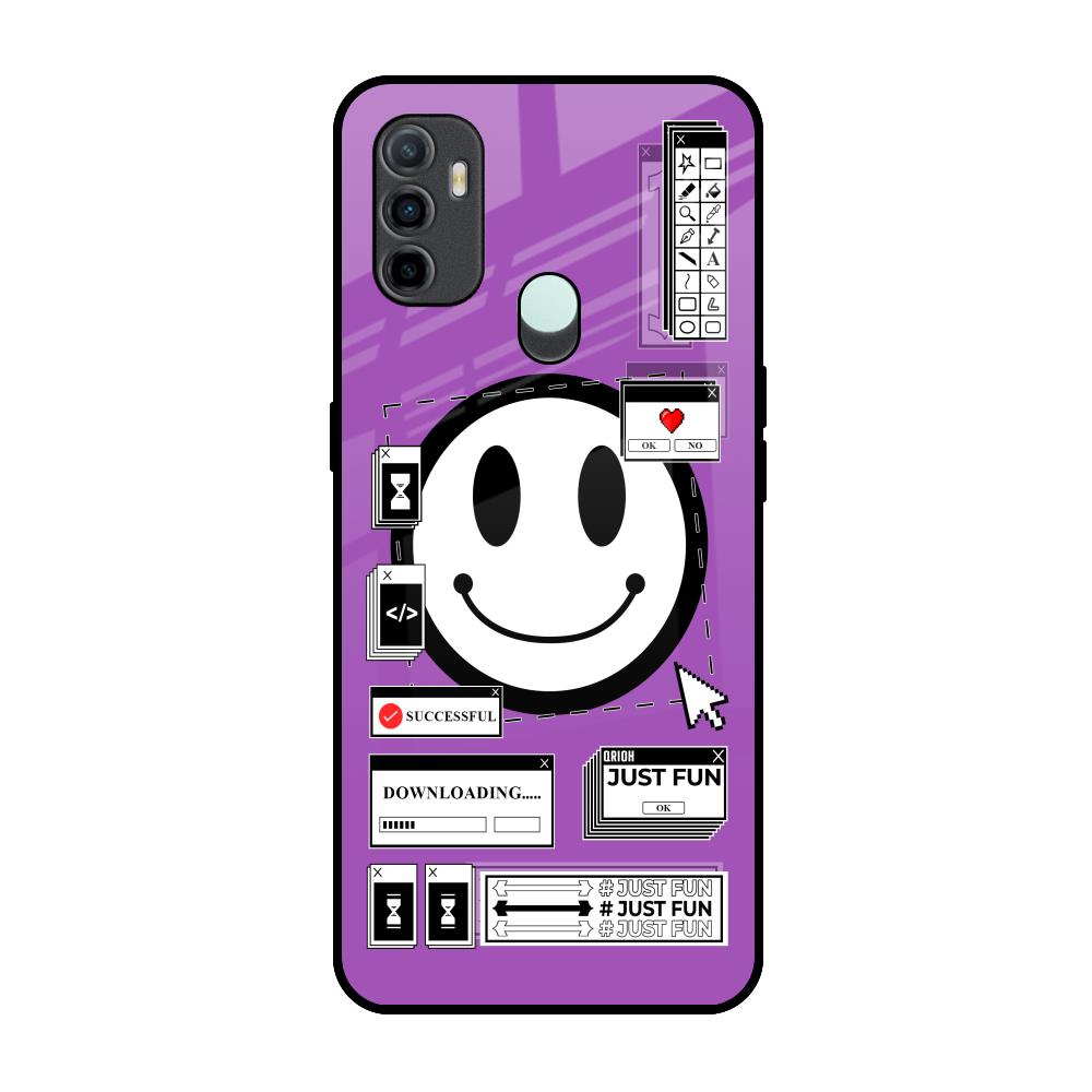 Code with Smile Oppo A33 Glass Back Cover Online
