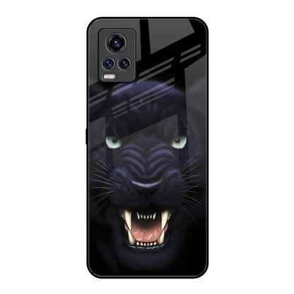 Angry Black Leopard Vivo V20 Pro Glass Back Cover Online