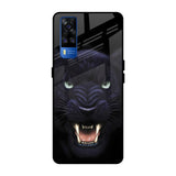 Angry Black Leopard Vivo Y51 2020 Glass Back Cover Online