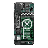 Green Camo Circuit Poco M3 Glass Back Cover Online