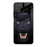 Angry Black Leopard Poco M3 Glass Back Cover Online