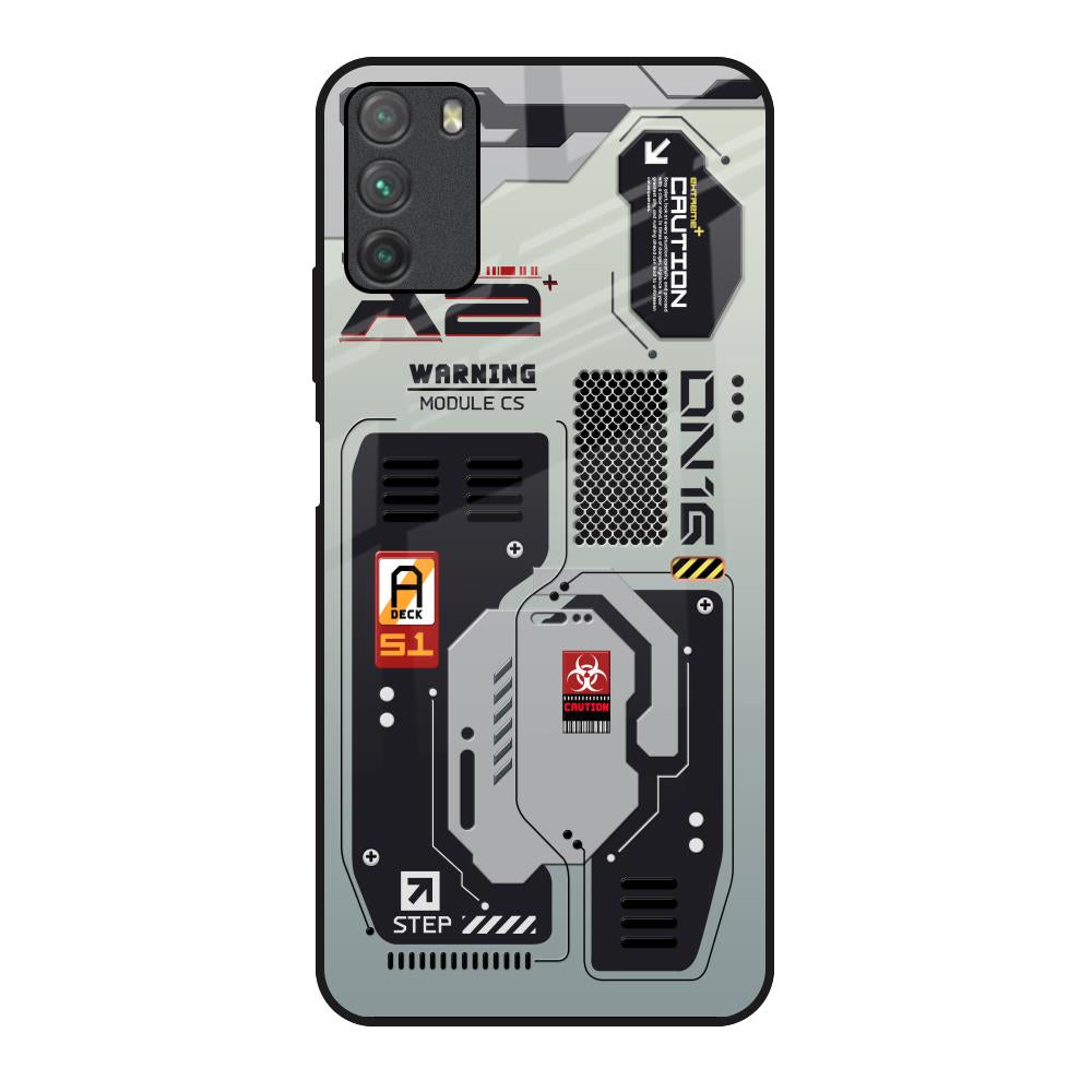 Techno Vibes Poco M3 Glass Back Cover Online