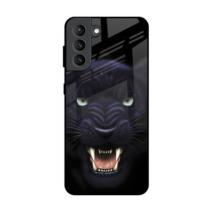 Angry Black Leopard Samsung Galaxy S21 Plus Glass Back Cover Online