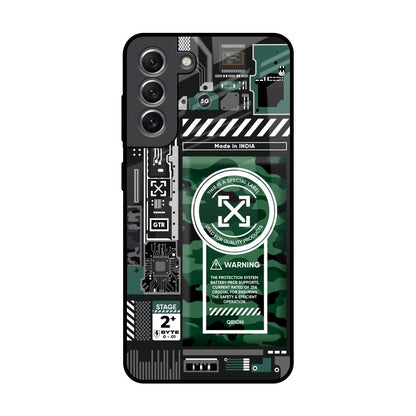 Green Camo Circuit Samsung Galaxy S21 Glass Back Cover Online