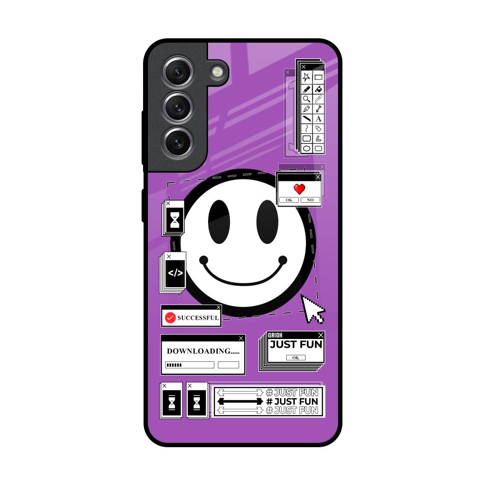 Code with Smile Samsung Galaxy S21 Glass Back Cover Online