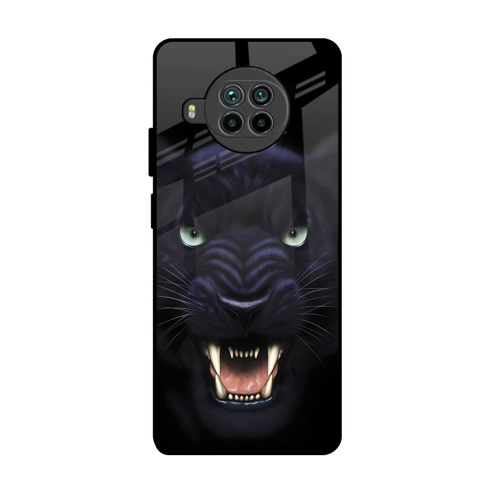 Angry Black Leopard Mi 10i 5G Glass Back Cover Online