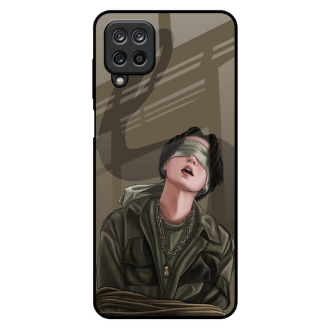 Blind Fold Samsung Galaxy M12 Glass Back Cover Online