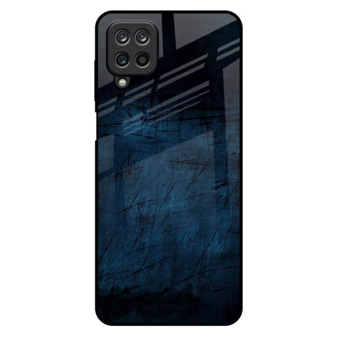 Dark Blue Grunge Samsung Galaxy M12 Glass Back Cover Online