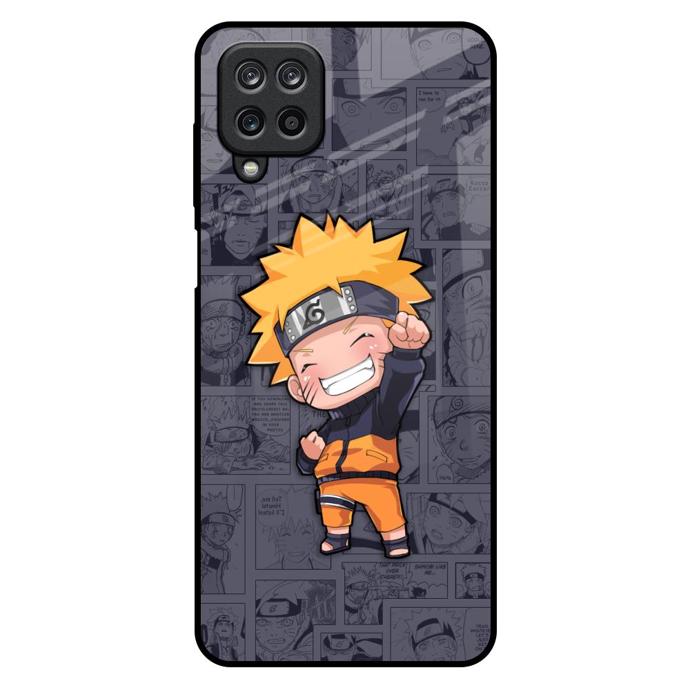 Orange Chubby Samsung Galaxy M12 Glass Back Cover Online