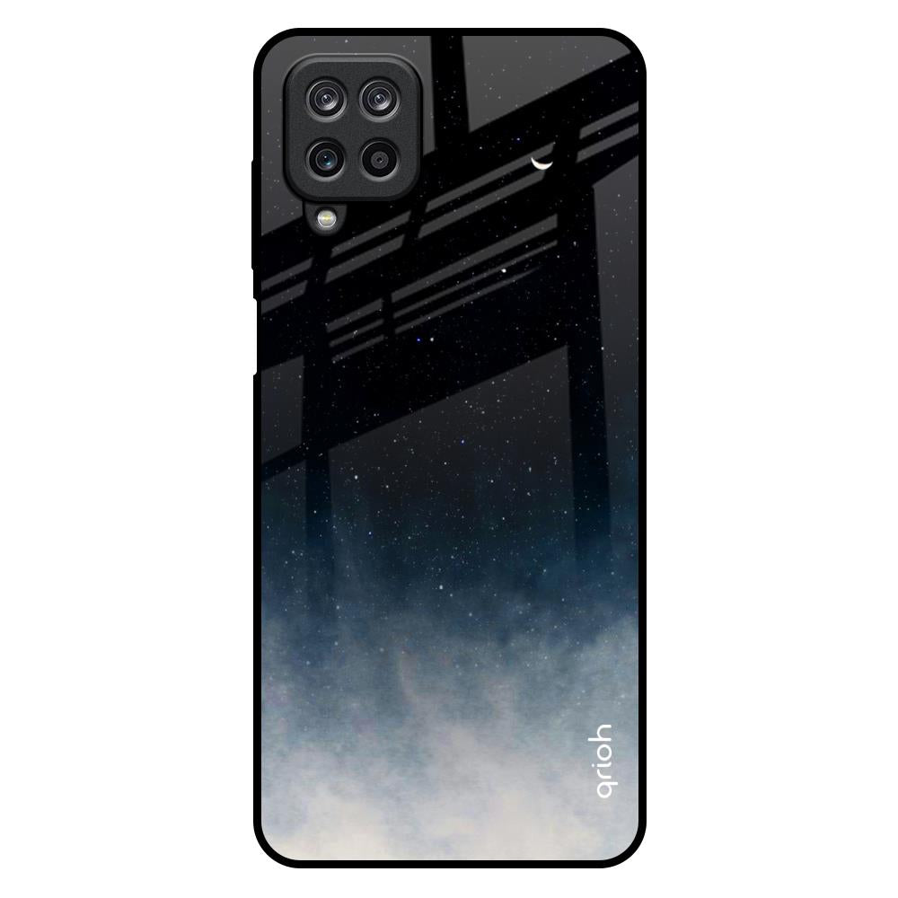 Black Aura Samsung Galaxy M12 Glass Back Cover Online