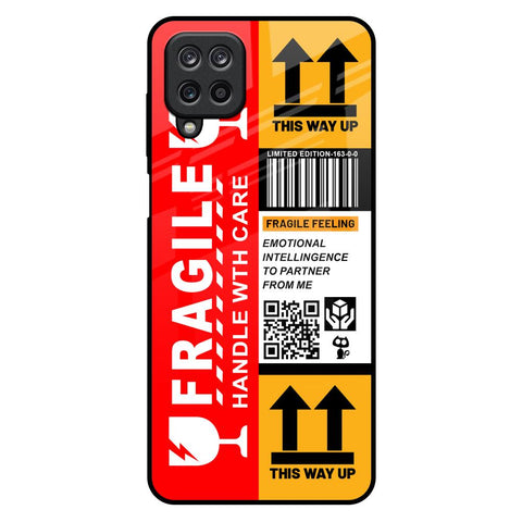 Handle With Care Samsung Galaxy M12 Glass Back Cover Online