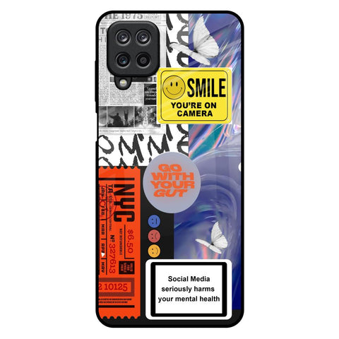 Smile for Camera Samsung Galaxy M12 Glass Back Cover Online