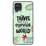 Travel Stamps Samsung Galaxy M12 Glass Back Cover Online
