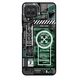 Green Camo Circuit Samsung Galaxy M12 Glass Back Cover Online