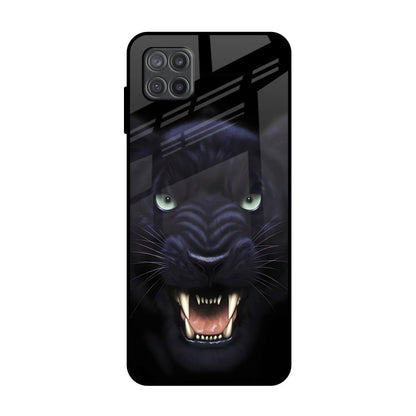 Angry Black Leopard Samsung Galaxy M12 Glass Back Cover Online