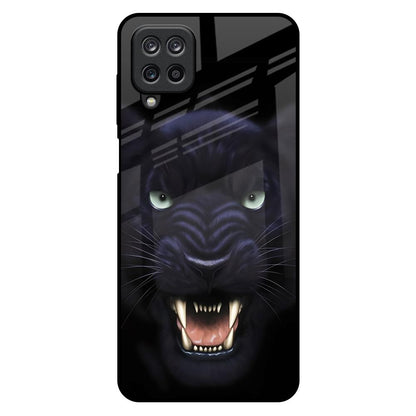 Angry Black Tiger Samsung Galaxy M12 Glass Back Cover Online