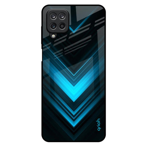 Vertical Blue Arrow Samsung Galaxy M12 Glass Back Cover Online