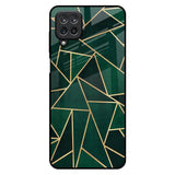 Abstract Green Samsung Galaxy M12 Glass Back Cover Online