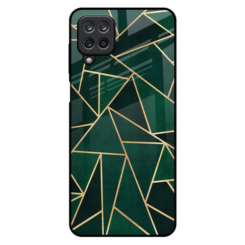 Abstract Green Samsung Galaxy M12 Glass Back Cover Online