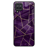 Geometric Purple Samsung Galaxy M12 Glass Back Cover Online