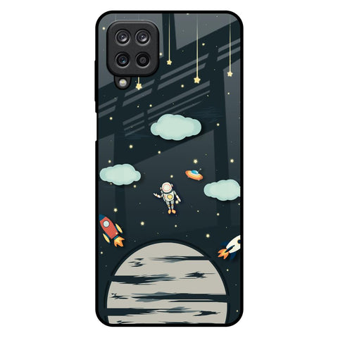 Astronaut Dream Samsung Galaxy M12 Glass Back Cover Online