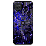 Techno Color Pattern Samsung Galaxy M12 Glass Back Cover Online