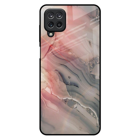 Pink And Grey Marble Samsung Galaxy M12 Glass Back Cover Online