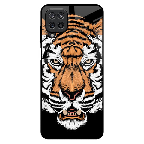 Angry Tiger Samsung Galaxy M12 Glass Back Cover Online