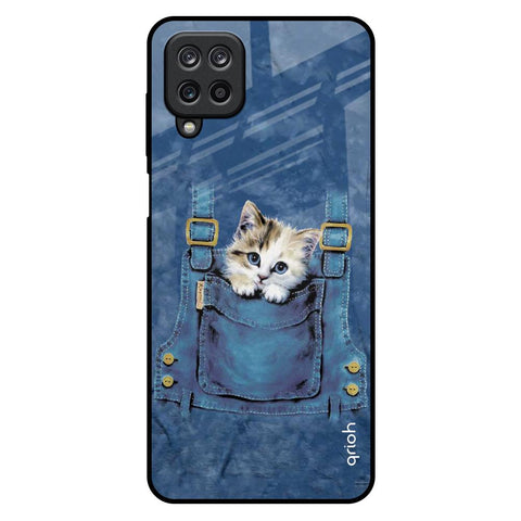 Kitty In Pocket Samsung Galaxy M12 Glass Back Cover Online