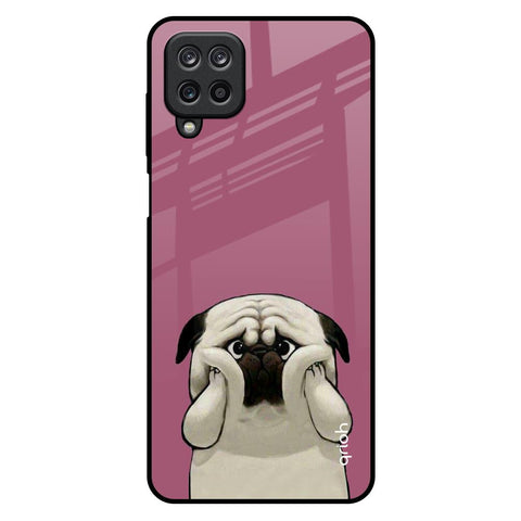 Funny Pug Face Samsung Galaxy M12 Glass Back Cover Online