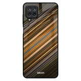 Diagonal Slash Pattern Samsung Galaxy M12 Glass Back Cover Online