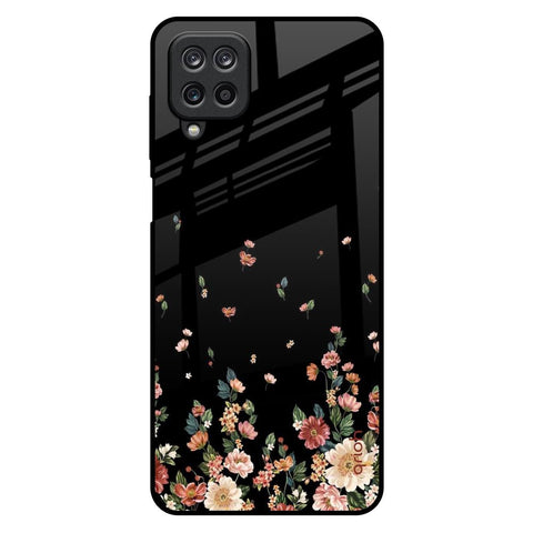 Floating Floral Print Samsung Galaxy M12 Glass Back Cover Online