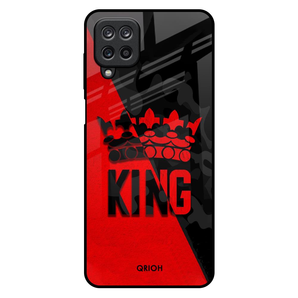 I Am A King Samsung Galaxy M12 Glass Back Cover Online