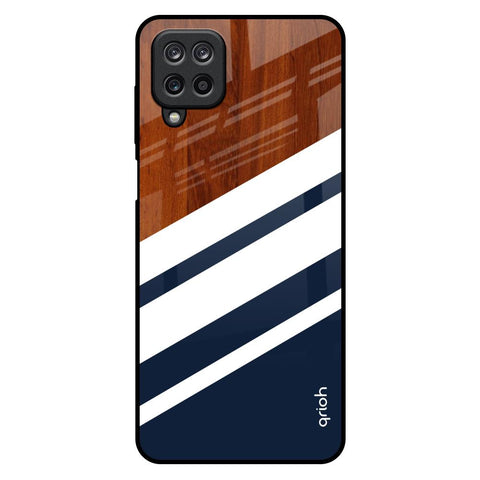 Bold Stripes Samsung Galaxy M12 Glass Back Cover Online