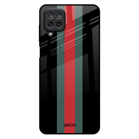 Vertical Stripes Samsung Galaxy M12 Glass Back Cover Online