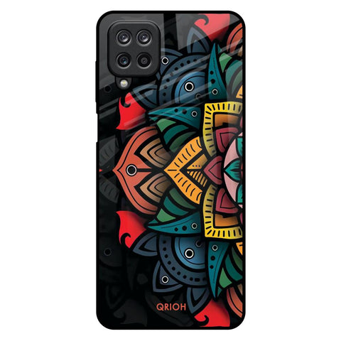 Retro Gorgeous Flower Samsung Galaxy M12 Glass Back Cover Online