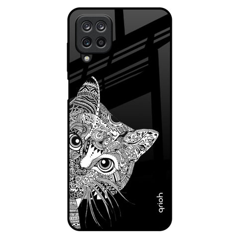 Kitten Mandala Samsung Galaxy M12 Glass Back Cover Online