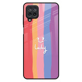 Lucky Abstract Samsung Galaxy M12 Glass Back Cover Online