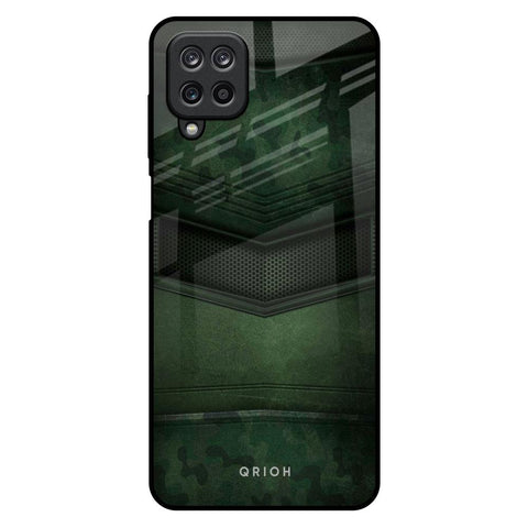 Green Leather Samsung Galaxy M12 Glass Back Cover Online