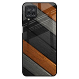 Tri Color Wood Samsung Galaxy M12 Glass Back Cover Online