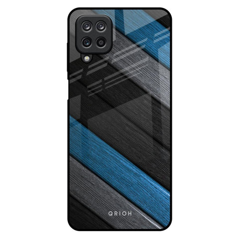 Multicolor Wooden Effect Samsung Galaxy M12 Glass Back Cover Online